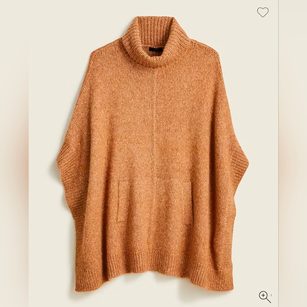 J. Crew Warm Brown Turtleneck Sweater Oversized